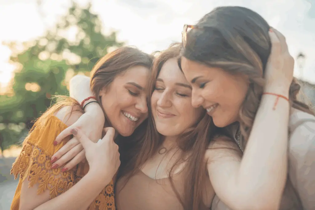 Friends enjoying a healthy connection