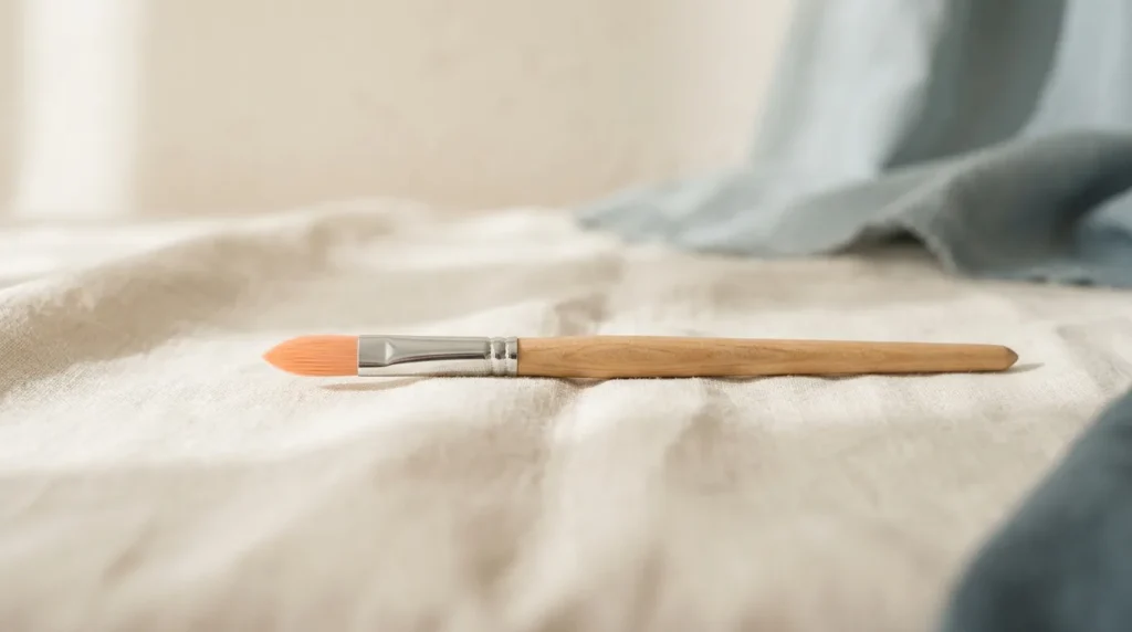 Brand-new wooden paintbrush