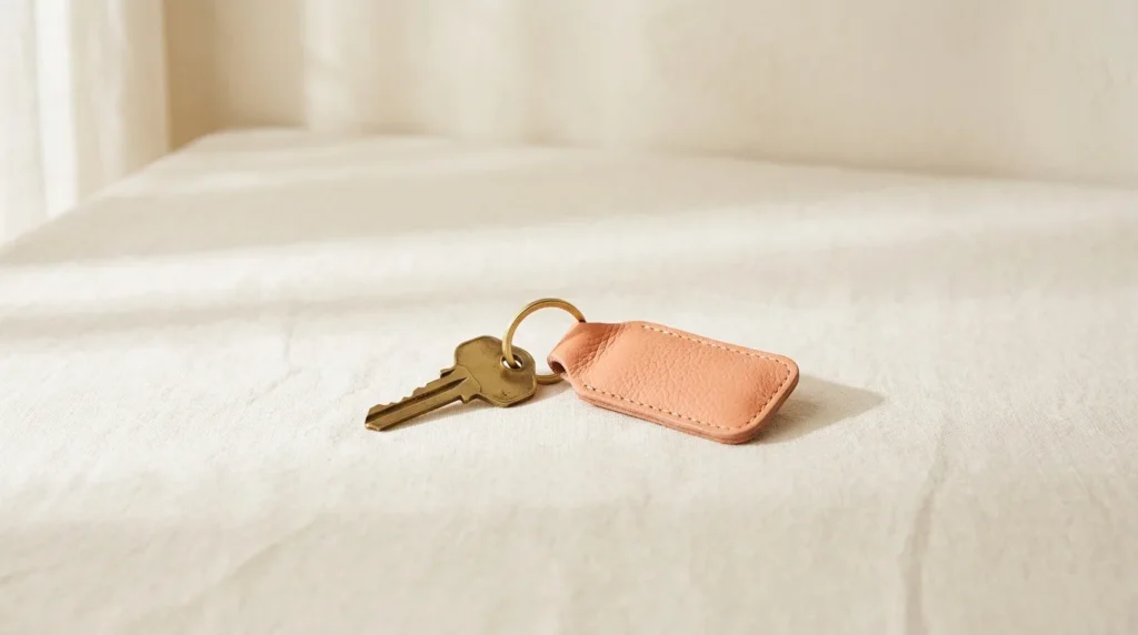 Brass house key