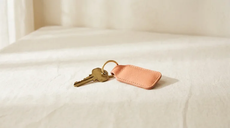 Brass house key