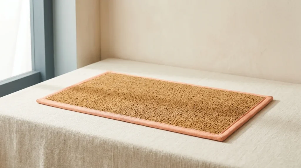 Plain natural coir doormat