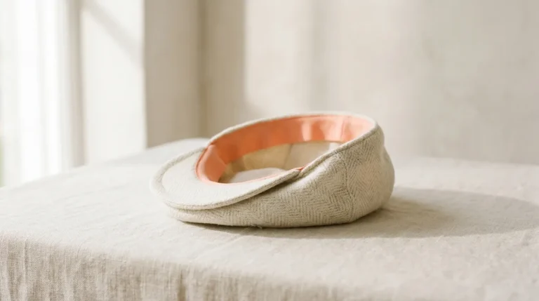 Cream wool flat cap