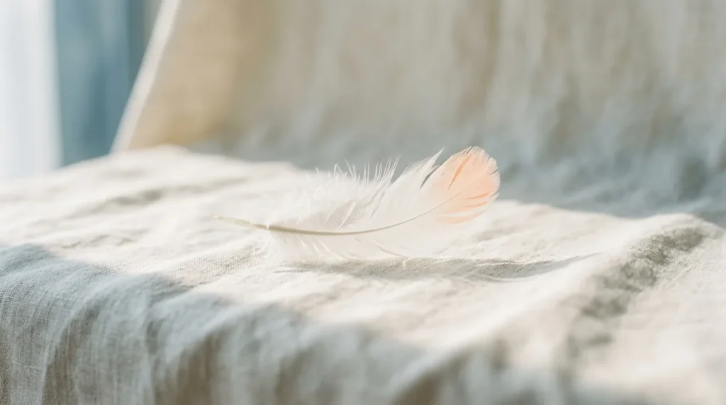 Soft white feather