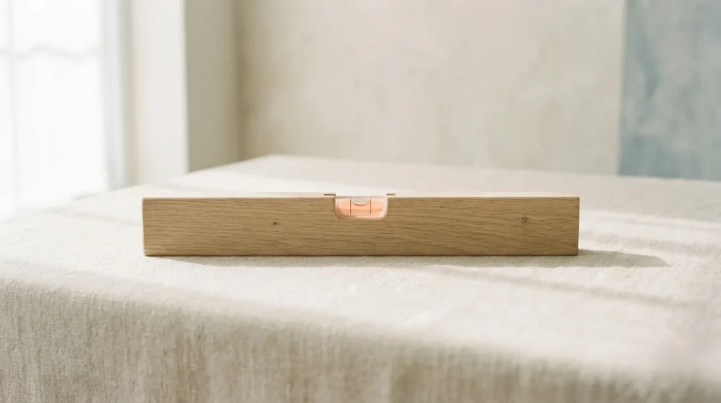Pale wooden spirit level