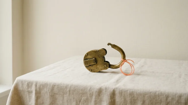 Open brass padlock with its shackle unlatched